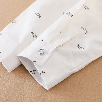 Langarmshirt für Jungen, lässige, stilvolle Musterkleidung für Kinder im Alter von 5 bis 12 Jahren, Kleidung für den Schulanfang für Jungen