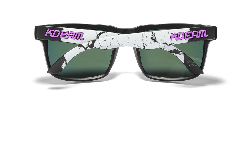 Sonnenbrille quadratisch polarisiert Reißverschlussetui 30 Farben Unisex