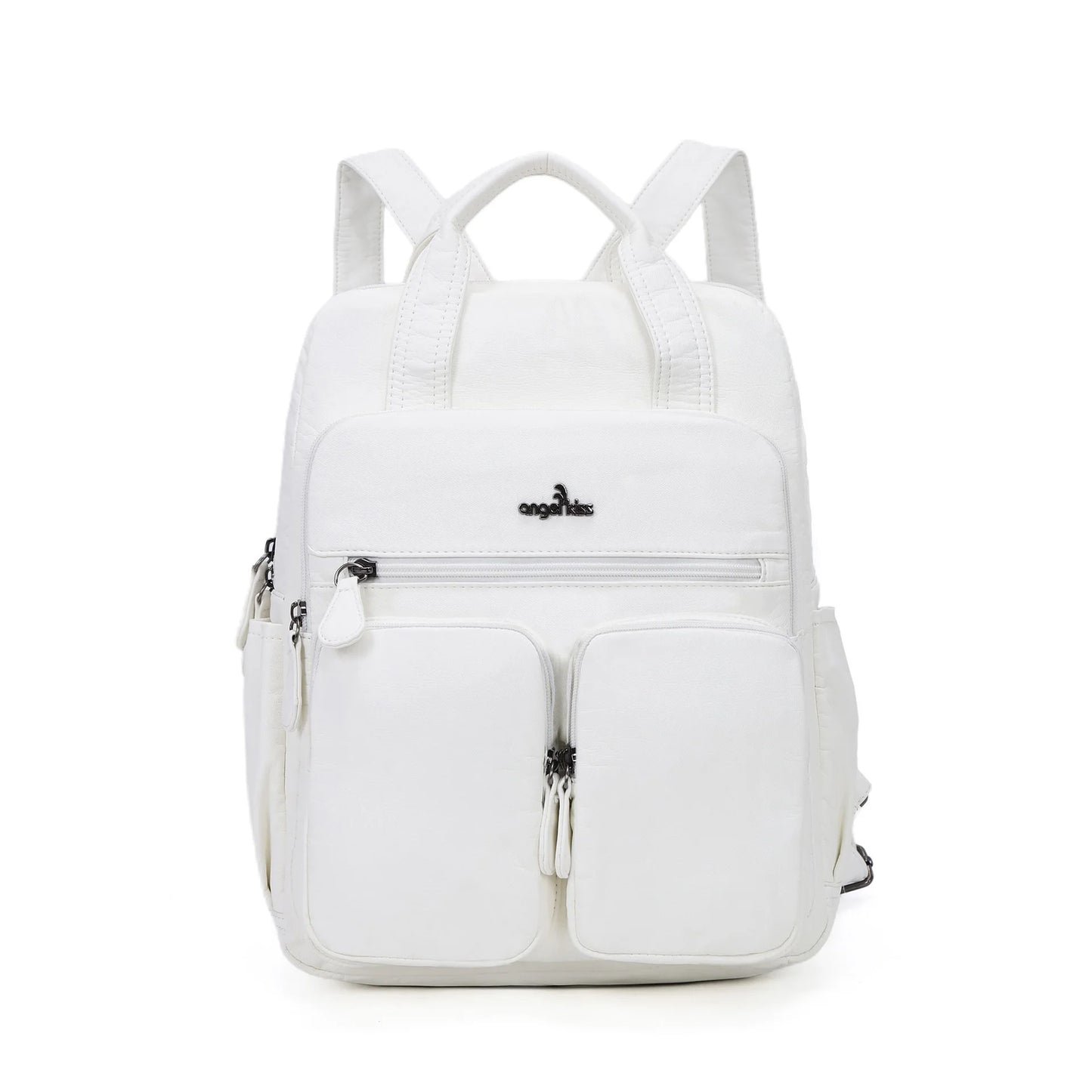 Damen-Schulrucksack Mit Mehrfachfächern Und Einfarbigem Design Für Schule Und Freizeit