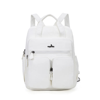 Damen-Schulrucksack Mit Mehrfachfächern Und Einfarbigem Design Für Schule Und Freizeit