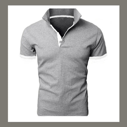 Klassisches Herren-Poloshirt mit amerikanischem Revers, Knopfleiste und langen Ärmeln – ideal für den Herbst