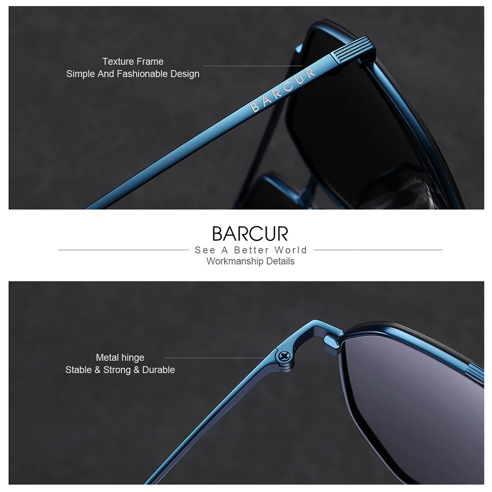Sonnenbrille quadratisch 2mm dicke Gläser polarisiert Unisex