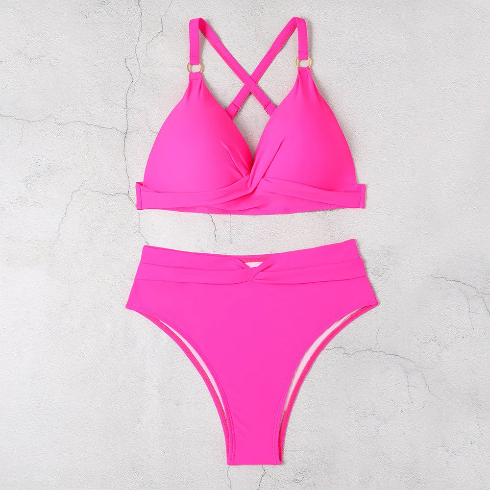 Sexy Damen-Bikini-Set mit Bräunungseffekt – dreiteiliges Badeanzug-Set für Strand und Pool