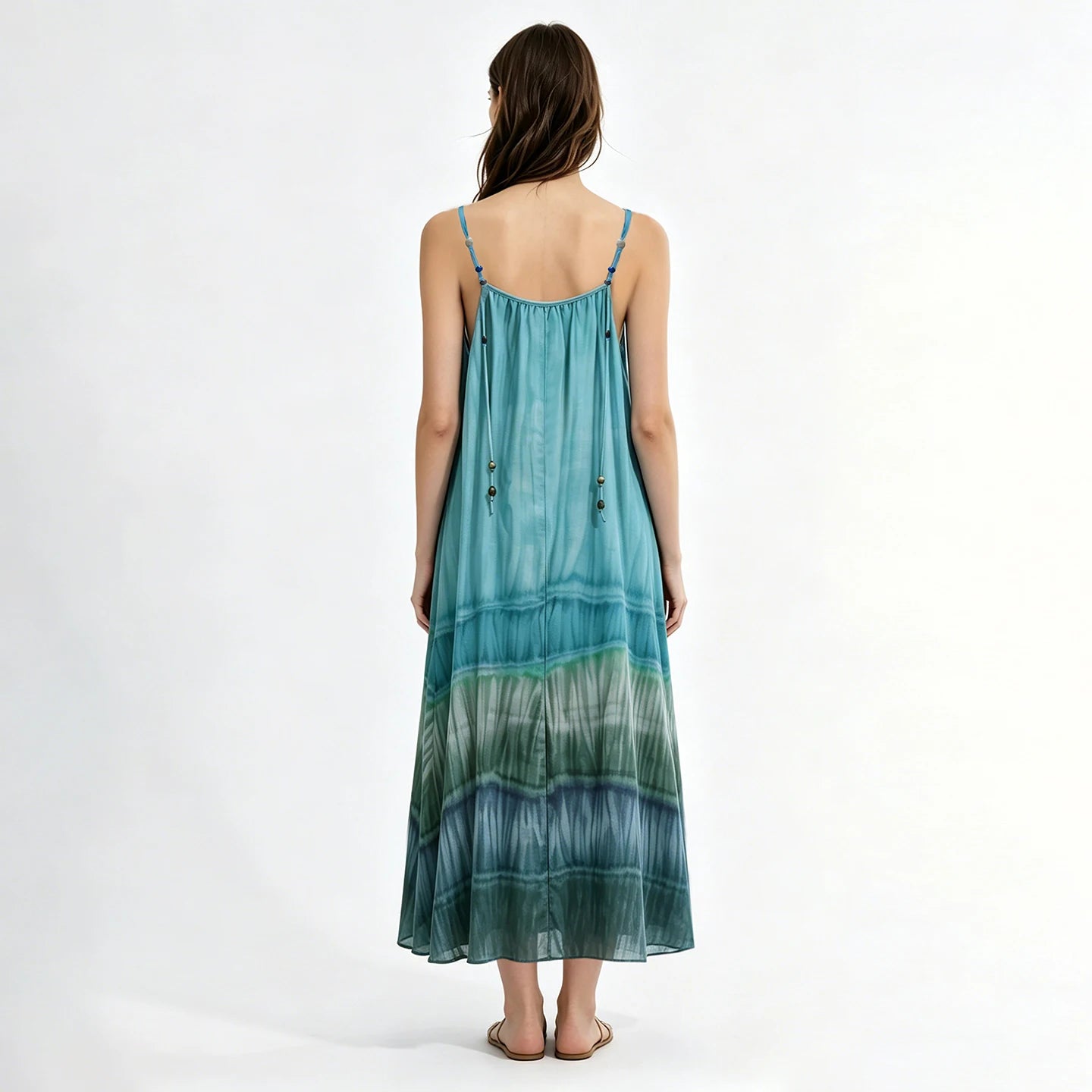 Frisches Tie Dye Damenkleid Leichter Stoff Ideal Für Reisen