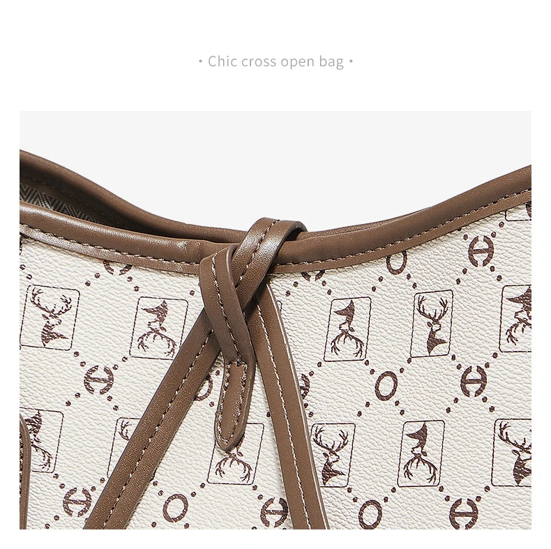 Damen-Schultertasche Alltagstauglich Im Casual-Stil Mit Dezentem Letter-Dekor Und Vielseitig Einsetzbar