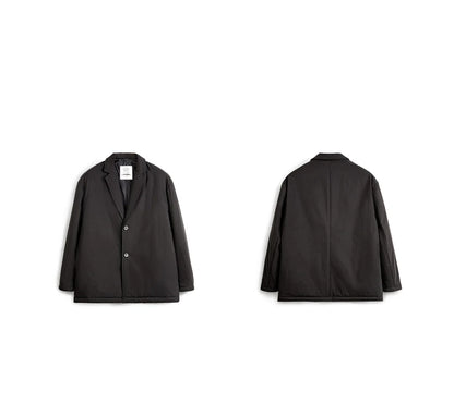 Herren Anzugjacke Verdickte Reverskragen Warmer Mantel Vielseitige Oberbekleidung Herbst Winter