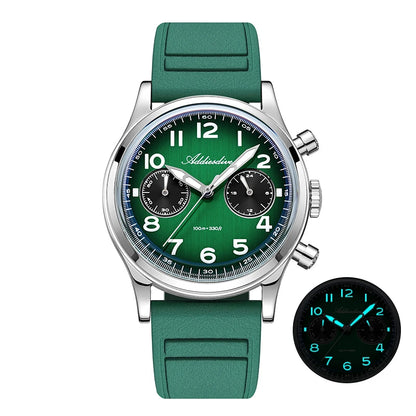 Herren-Chronograph mit VK64-Quarzwerk und Bubble-Glas