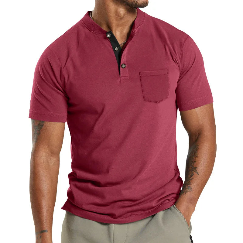 Herren Kurzarm-Poloshirt mit Knopfleiste und Reverskragen – ideal für den Sommer