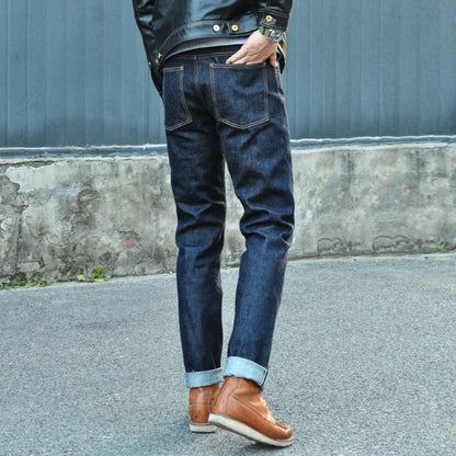 Herren Jeans aus Selvedge Denim mit schmaler Passform und Reißverschluss