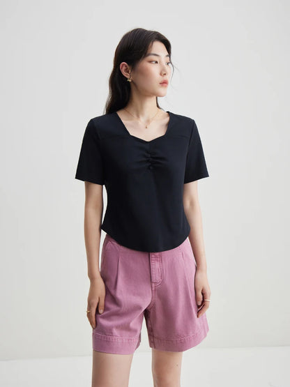 Vielseitige, romantische Damenbluse aus erfrischendem Chiffon – ideal für den Sommer.