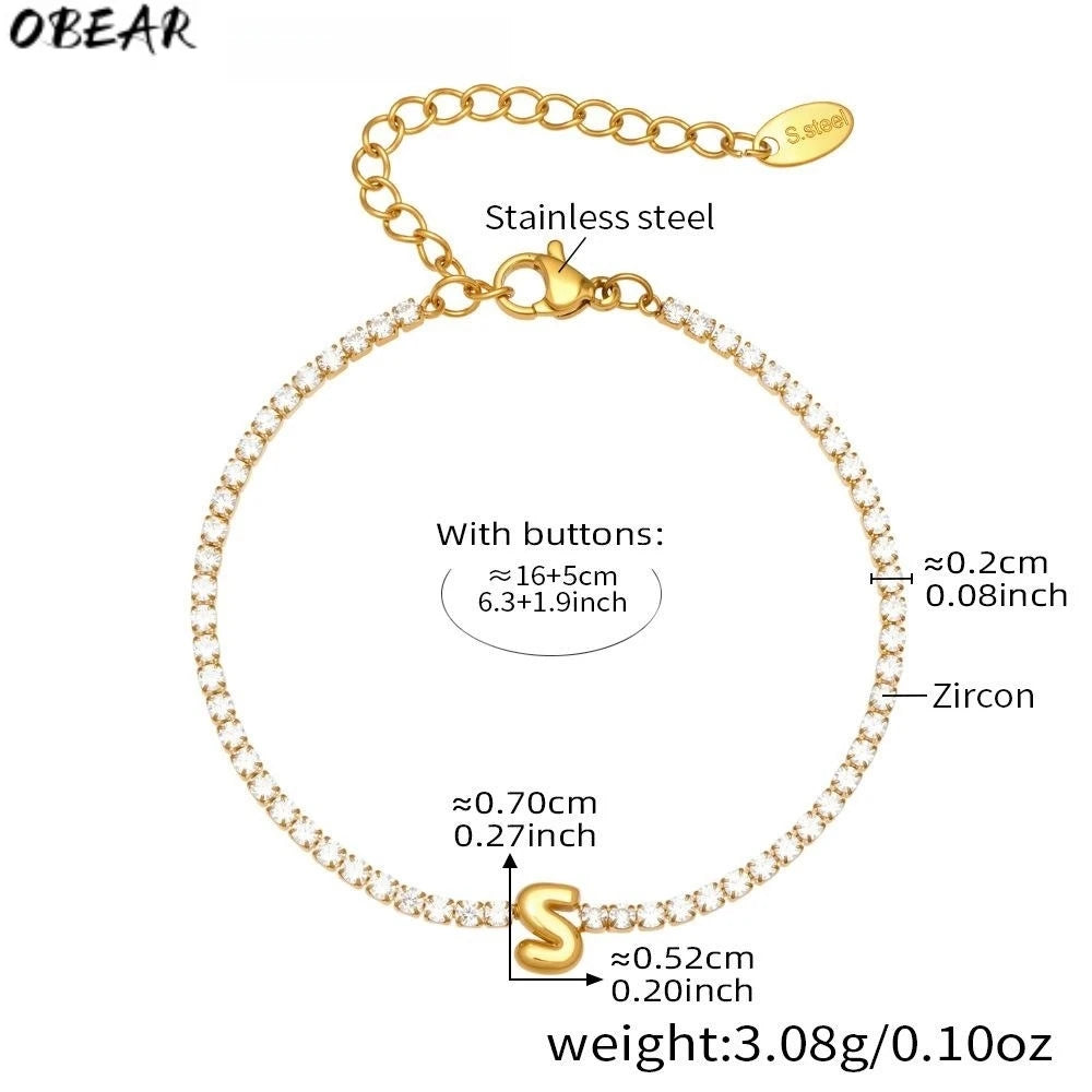 Damen-Armband mit Initialen-Buchstabe