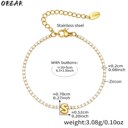 Damen-Armband mit Initialen-Buchstabe