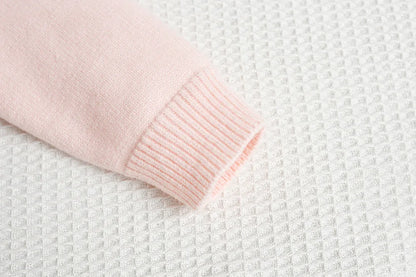 Mädchen Pullover Set mit bunten Pailletten und Tutu Röcken in Pink und Weiß