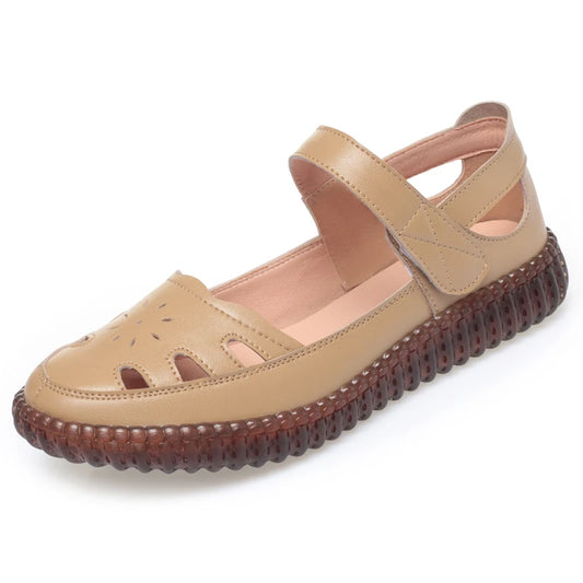 AIYUQI 2025 neue frauen sandalen Flache sohlen nicht-slip hohl frauen schuhe Sommer große-größe weibliche sandalen