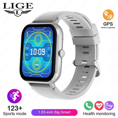 LIGE Multifunktions-Smartwatch für Männer und Frauen, Bluetooth, Anruf, Nachricht, Erinnerung, Sport, Schritt, Kalorien, Smartwatch, Weihnachtsarmband