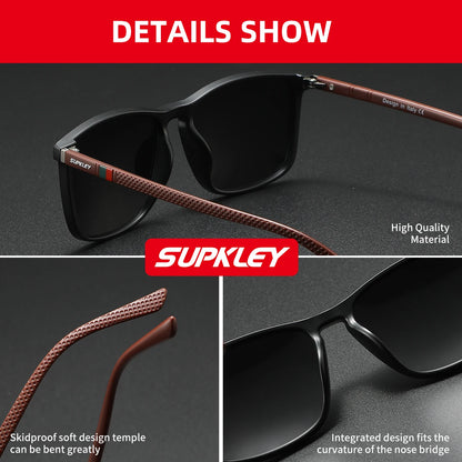 Sonnenbrille quadratisch klassisch polarisiert PC UV400 Sport Unisex