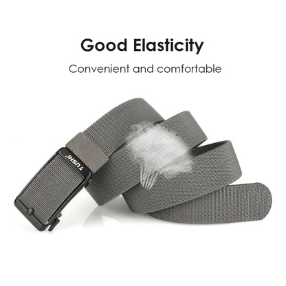 Unisex-Gürtel aus Nylon mit elastischer Passform und Automatischer Metallschnalle