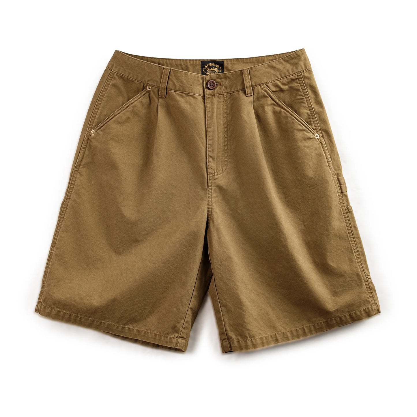 Herren Vintage Holzfäller Shorts mit Multi-Pocket und Reißverschluss für den Sommer