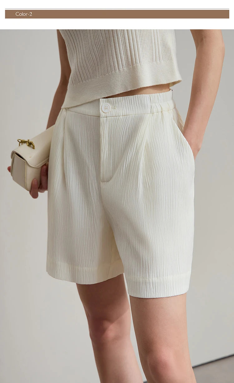 Damen Blazer Shorts aus leichtem Material für den Sommer 2025 mit Taschen