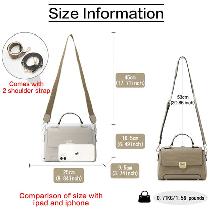 Damen Schultertasche aus Echtem Leder Simple Crossbody