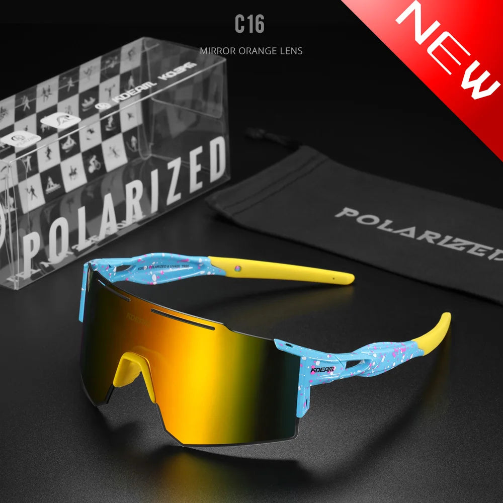 Sonnenbrille Sport TR90 polarisiert 1,2mm Glas Gummisteg winddicht Herren