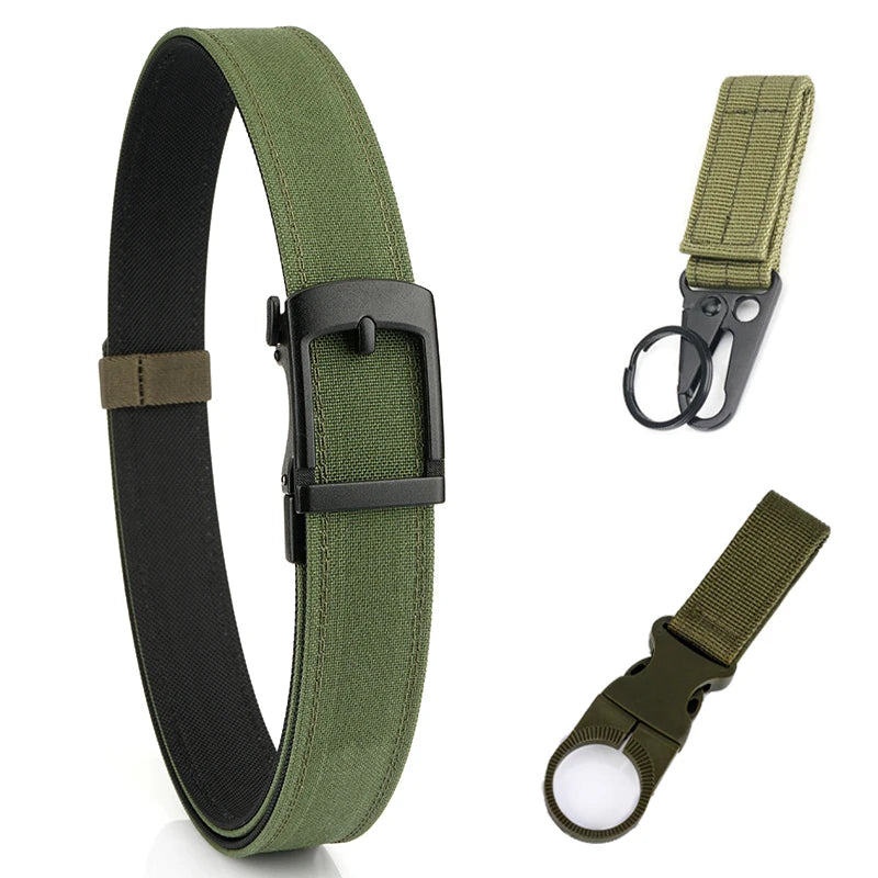 VATLY EDC Casual Gürtel Herren Nylon Rigid Military Automatik-Schnalle