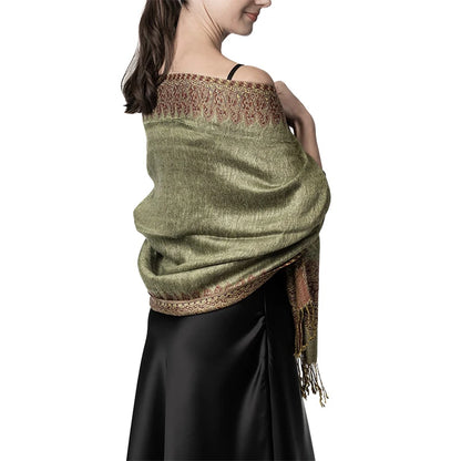 Damen Winterschal Kaschmir Plaid warm Pashmina Bandana Quaste Qualität