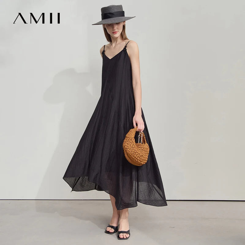 Elegantes Damenkleid Aus Lyocell Mit V-Ausschnitt Für Urlaub