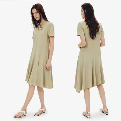 Elegantes Damen Midi Kleid Mit Lockerem Schnitt Für Büro Und Freizeit
