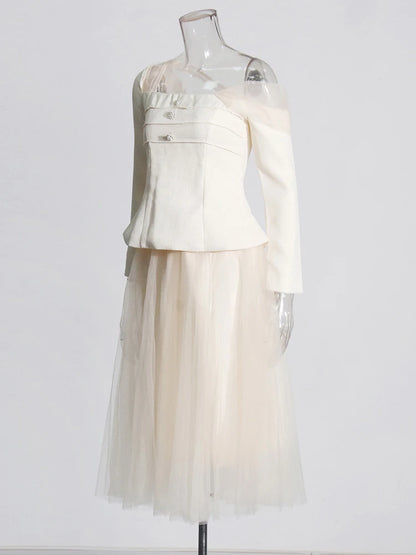 Eleganter Damen-Blazer mit Diamant-Patchwork, Notch-Kragen und langen Ärmeln – stilvoll und vielseitig.