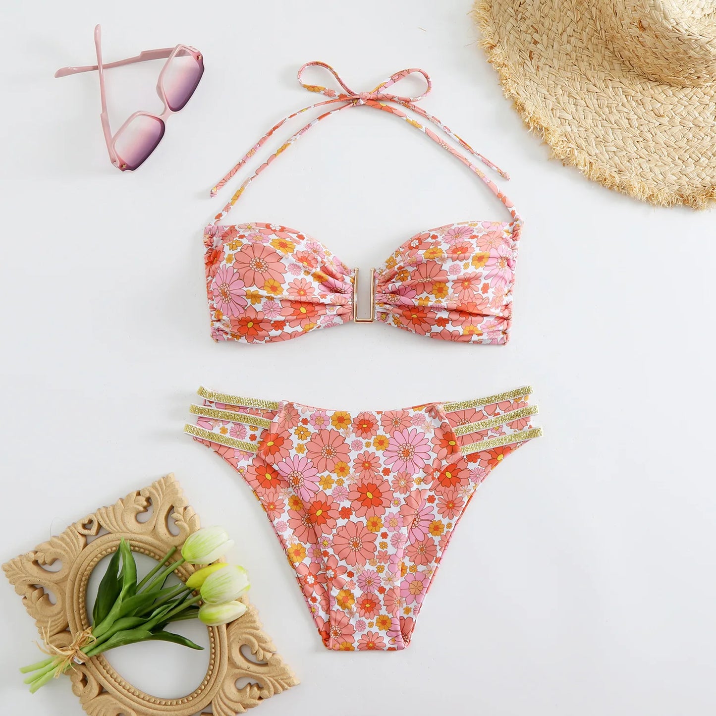 Sexy Push-Up-Bikini-Set für Damen – Brasilianischer Stil für Strand und Pool