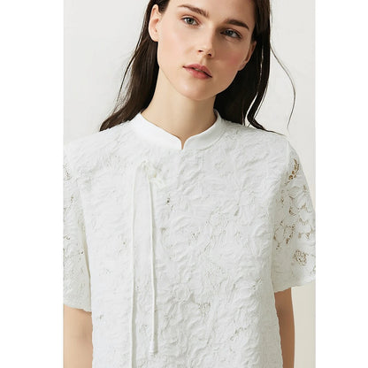 Zeitloses Damen Sommerkleid Mit Stehkragen Und Lockerem Schnitt