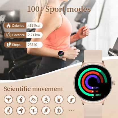 LIGE 2024 1,43" HD AMOLED Smart Watch DAMEN Herzfrequenz Blutsauerstoffmonitor Damen Gesundheit Smartwatch FÜR Xiaomi IOS Damen Geschenk