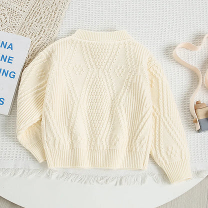 Mädchen Kleidung Set mit gestricktem Pullover und kurzem Rock für den Herbst