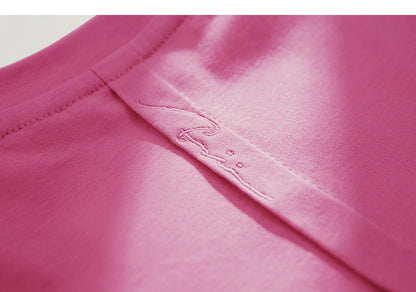 Damen Tops im Minimalismus-Stil mit V-Ausschnitt und kurzen Ärmeln