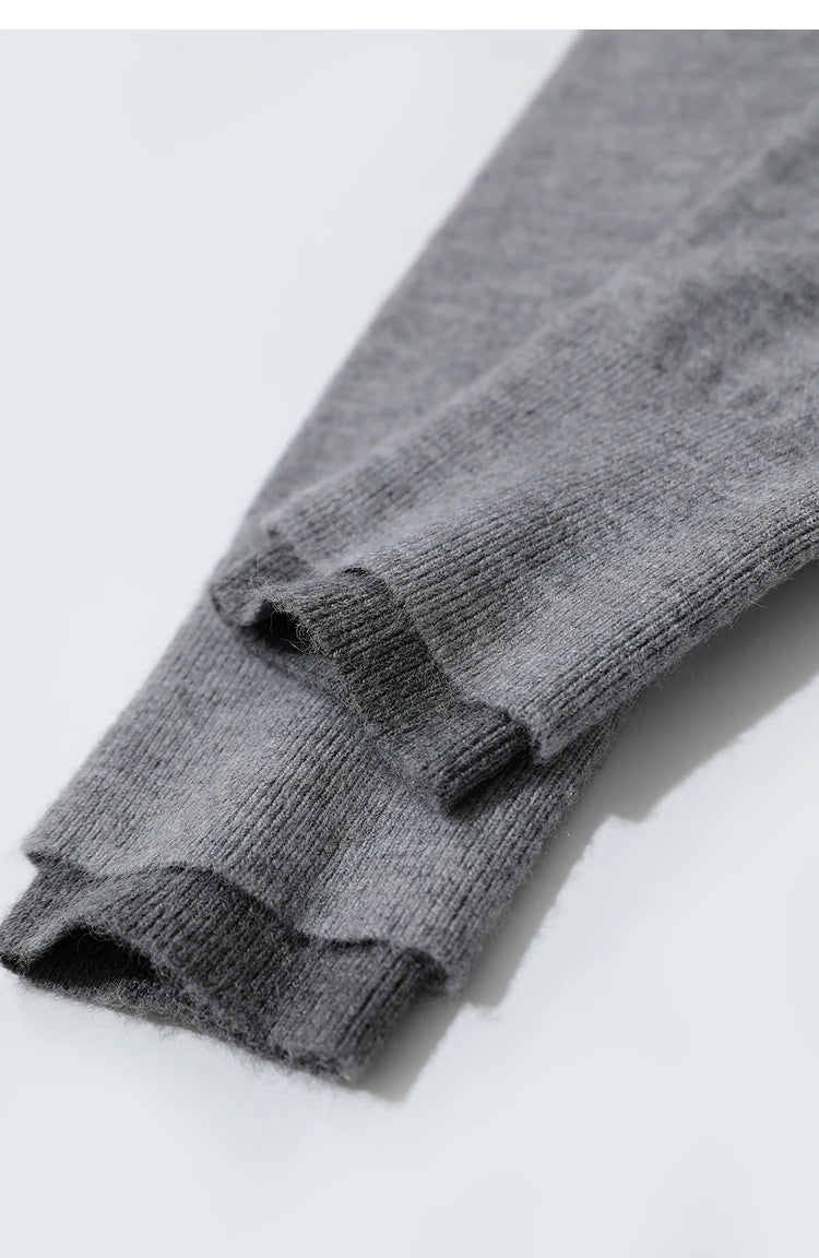Damen-Rundhalspullover Strickjacke einfarbig einreihig Herbst-Winter