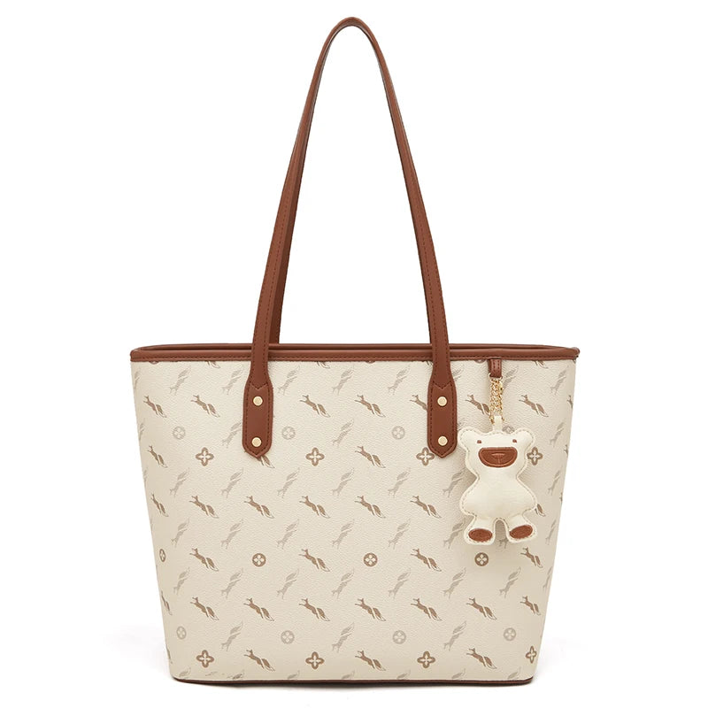 Damen-Handtasche aus PU-Leder mit großem Fassungsvermögen und vielseitiger Schulter- oder Crossbody-Trageweise