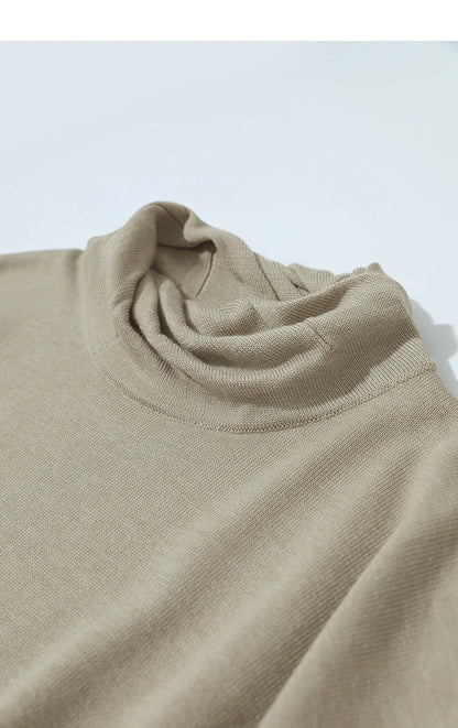 Damenhose: beiges Strickstoff-Detail mit geripptem Rundsaum
