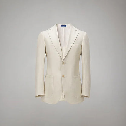 Eleganter Herrenanzug aus Wolle im Slim-Fit mit Einreiher-Design in Khaki, Braun, Grau und Dunkelblau – ideal für Hochzeiten und festliche Anlässe.