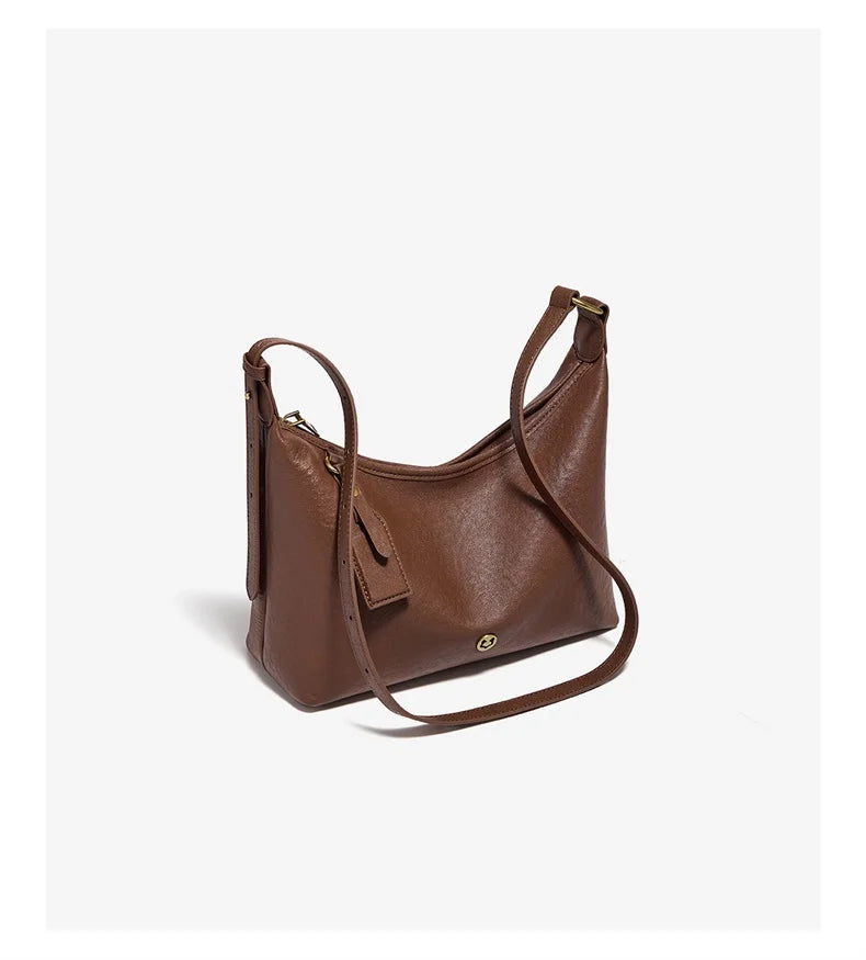 Damen Hobo Tasche Aus Echtem Leder Im Vintage Stil Mit Großer Kapazität