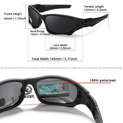 Sonnenbrille Sport Schild polarisiert gebogener Rahmen widerstandsfähig Unisex