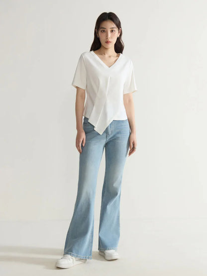 Elegantes Damen-Commuter-Hemd in Übergröße mit schlichtem Revers – ideal für den Sommer