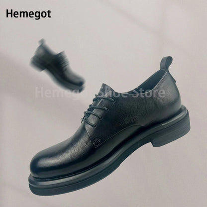 Herren-Schnürschuhe aus Leder in Schwarz/Kaffee – elegant & strapazierfähig
