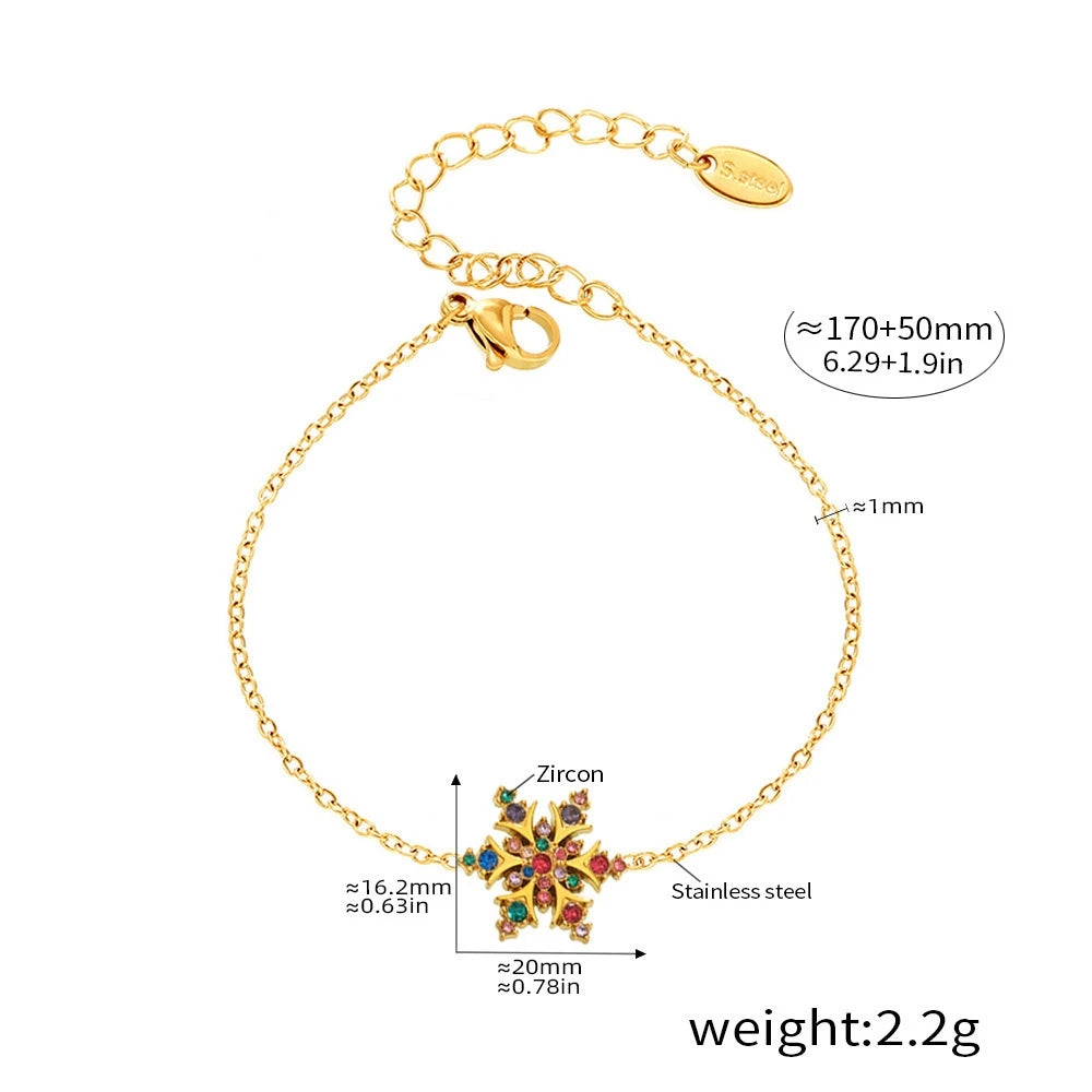Damen-Armband Schneeflocke mit Zirkonia