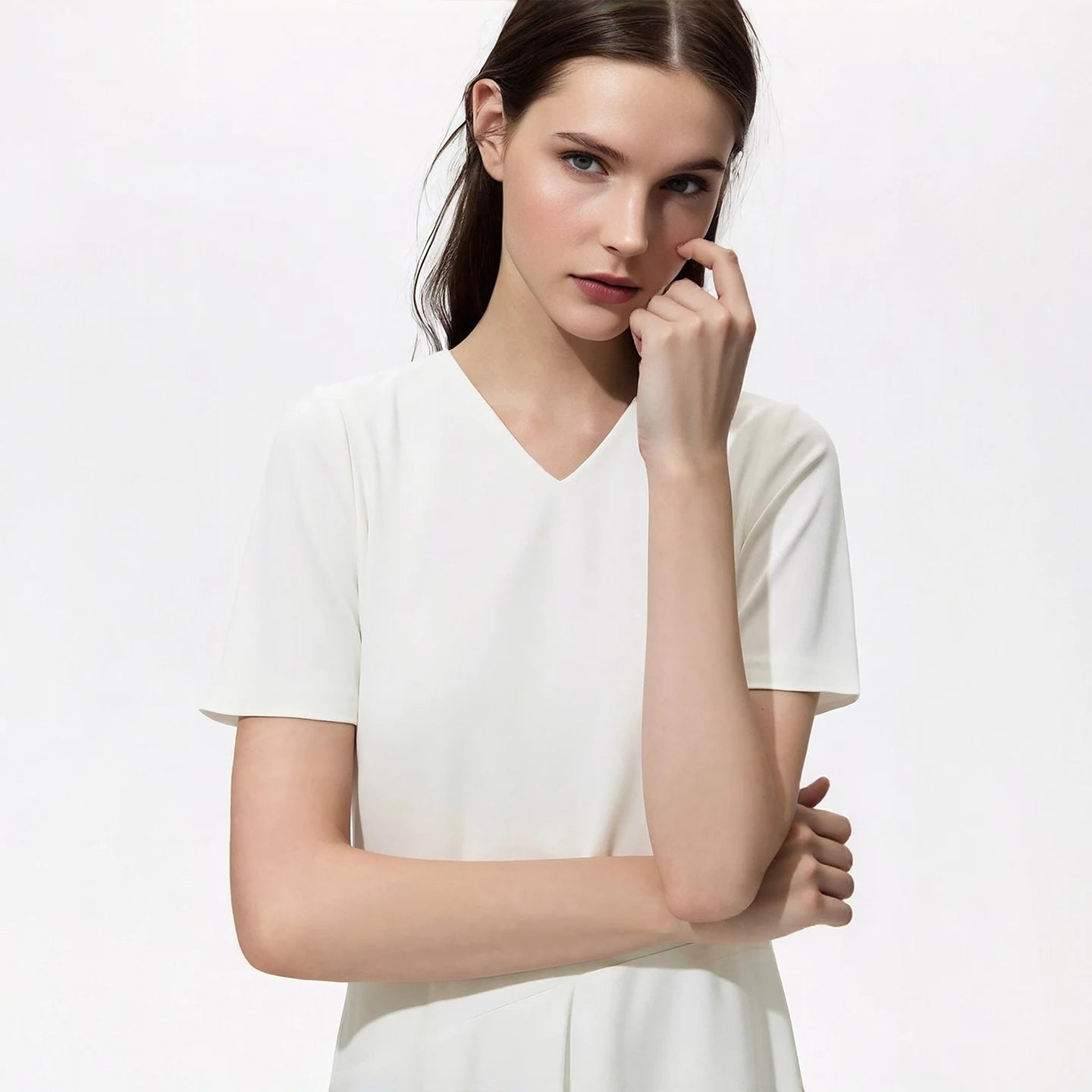 Elegantes Damen Midi Kleid Mit Lockerem Schnitt Für Büro Und Freizeit