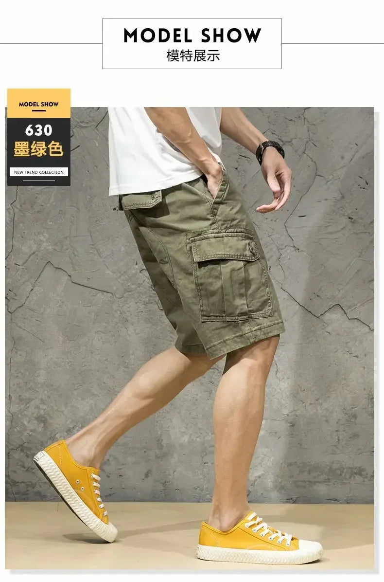 Leichte Herren-Sommershorts aus atmungsaktivem Leinen für Outdoor-Aktivitäten
