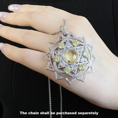 Damen-Anhänger Hand Fatima Chakra Lotus Bohemia aus Sterlingsilber
