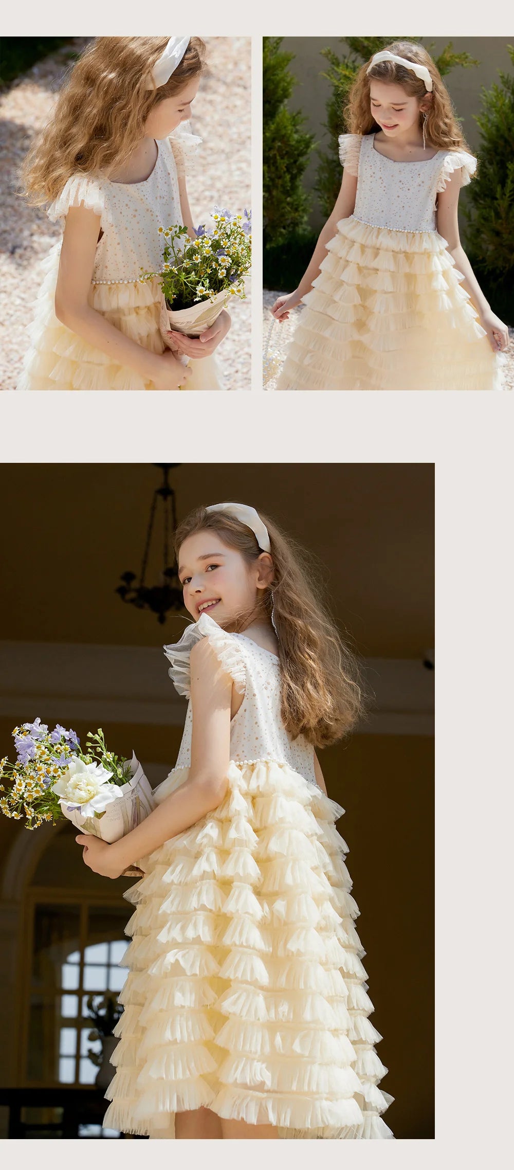 Ärmelloses Sommer-Prinzessinnenkleid für Mädchen mit Pailletten und Tüll – ideal als Blumenmädchenkleid
