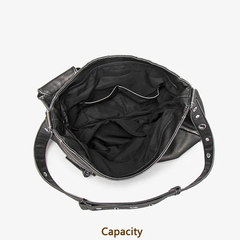 Damen-Schultertasche Vielseitig Geeignet für Alltag in stilvoller Form aus weichem Leder