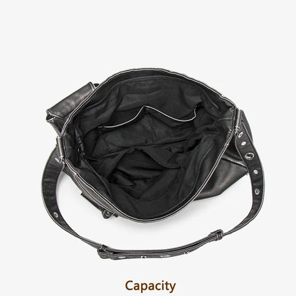 Damen-Schultertasche Vielseitig Geeignet für Alltag in stilvoller Form aus weichem Leder